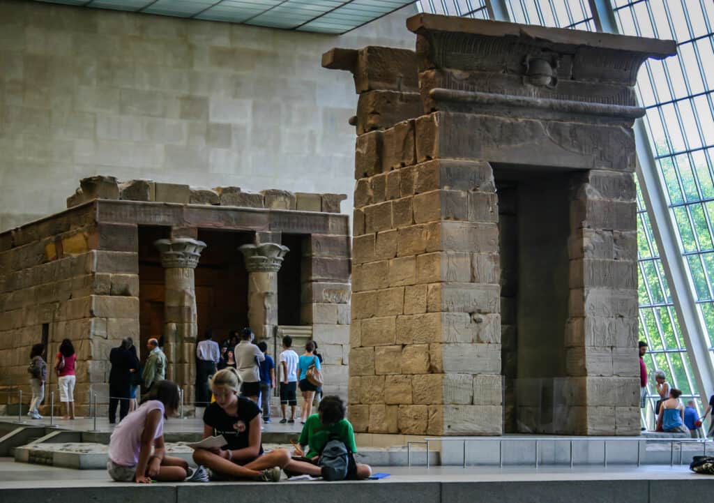 Temple of Dendur exhibit at the Metropolitan Museum of Art in New York City.