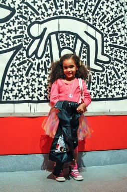 Keith Haring exhibit and a young patron of the arts