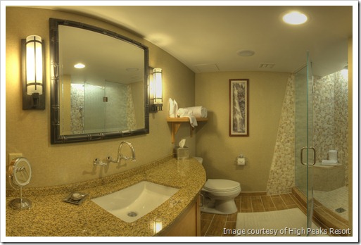 Beautiful bathroom, High Peaks Resort, Lake Placid