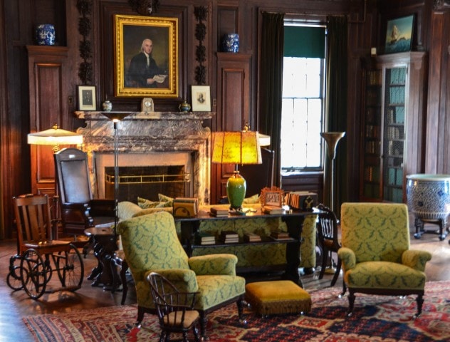 FDR Home - Wheelchair in the Library - Hyde Park, NY