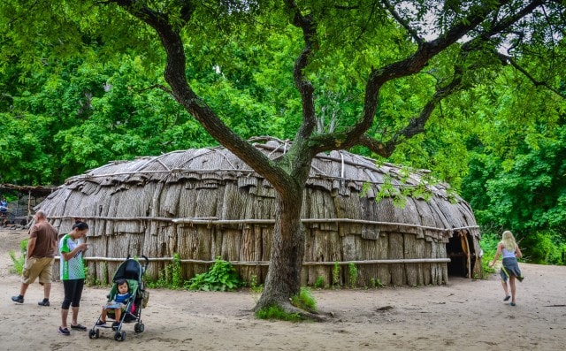 Bark-Covered House - Wampanoag Homesite - Plimoth Plantation - Plymouth MA