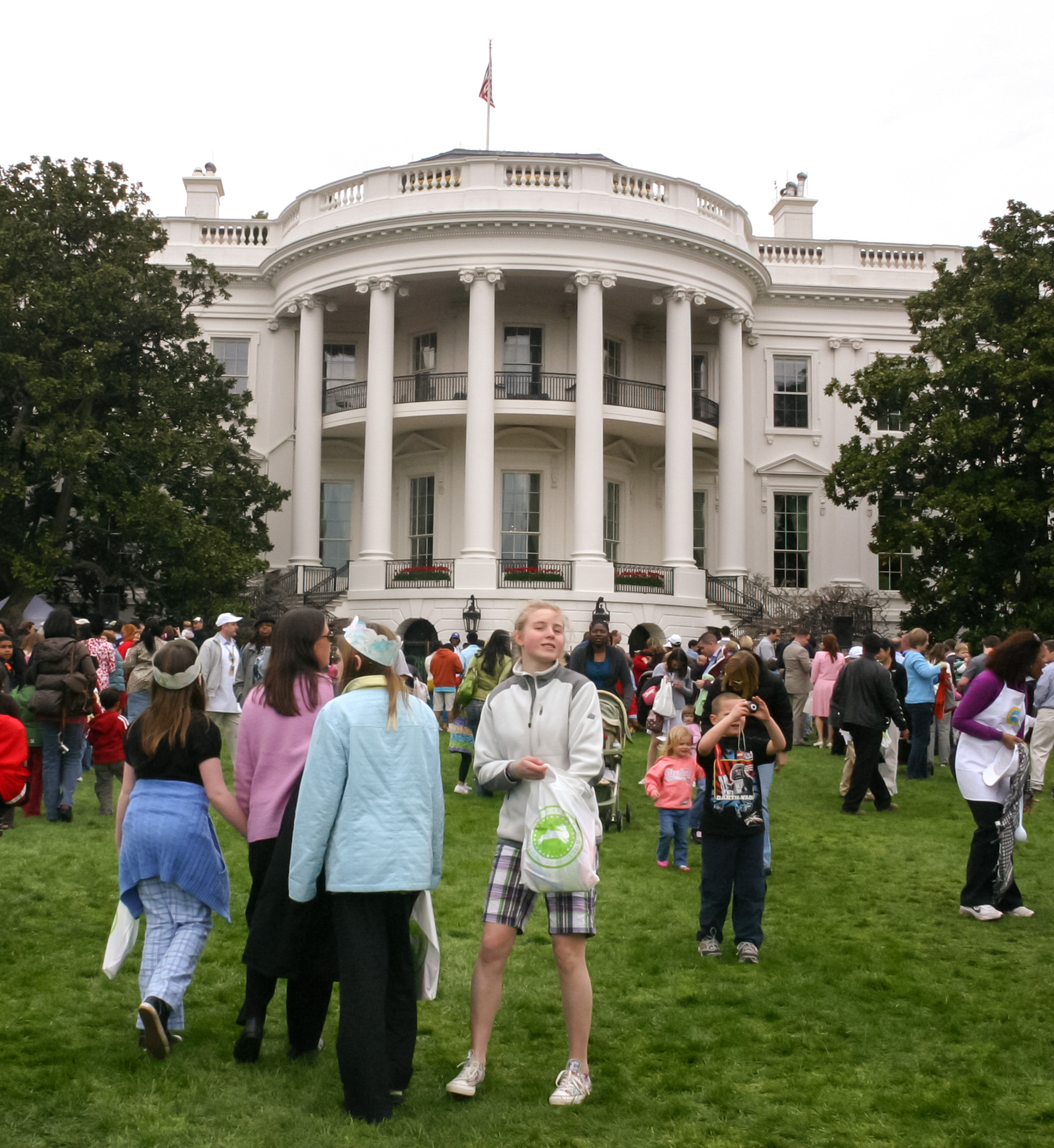Collecting souvenirs at the White House Easter Egg Roll